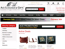 Tablet Screenshot of aceluggage.com